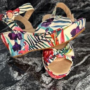 Ouo Floral Women's Wedges Sandals 3”